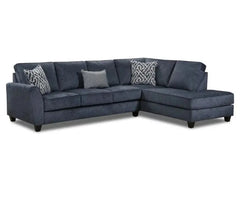 Dan Caster 2 Piece Sectional-Blue