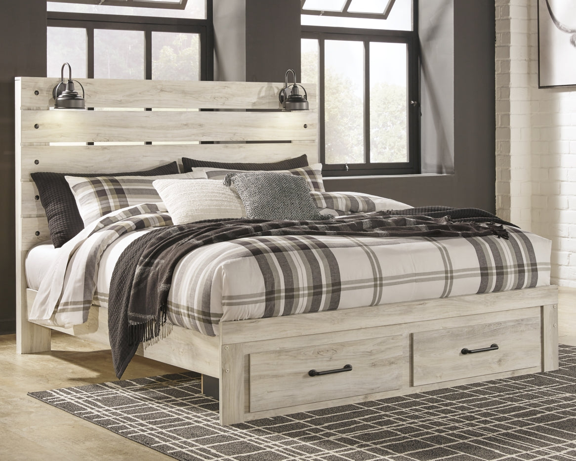 Cambeck Queen Panel Bed with 2 Storage Drawers