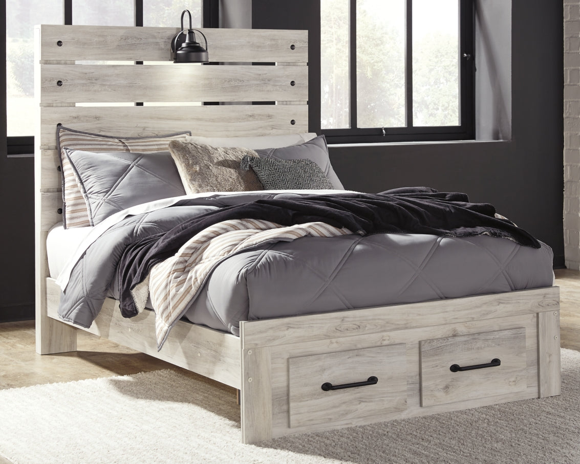 Cambeck Queen Panel Bed with 2 Storage Drawers