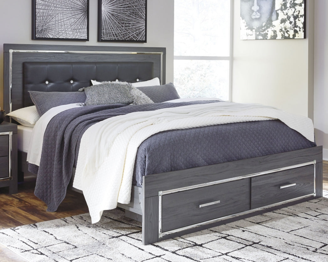 Lodanna Queen Panel Bed with 2 Storage Drawers - B214B3