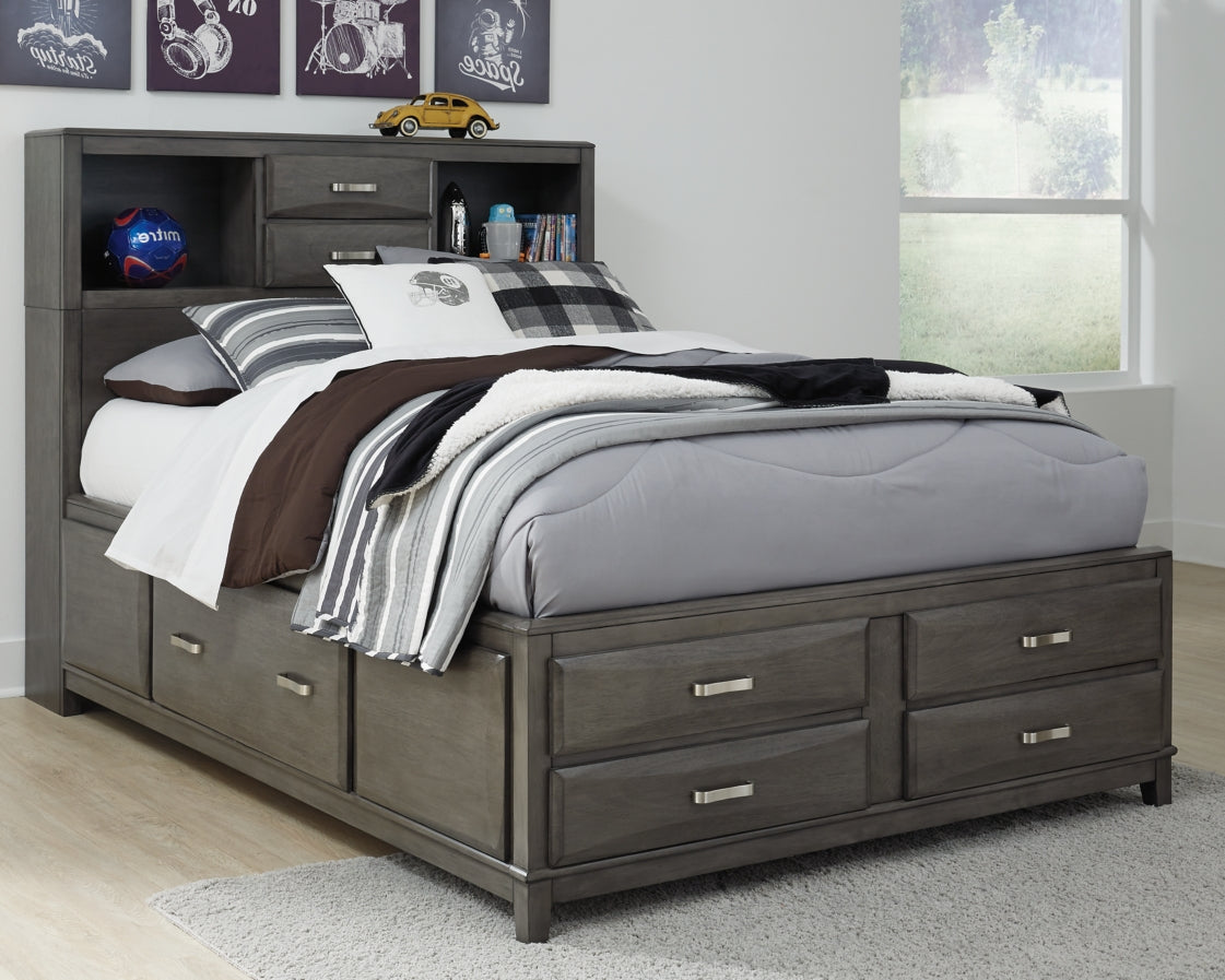 Caitbrook Queen Storage Bed with 8 Drawers