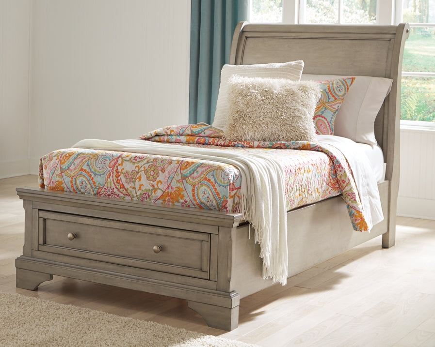 Lettner Queen Sleigh Bed with 2 Storage Drawers