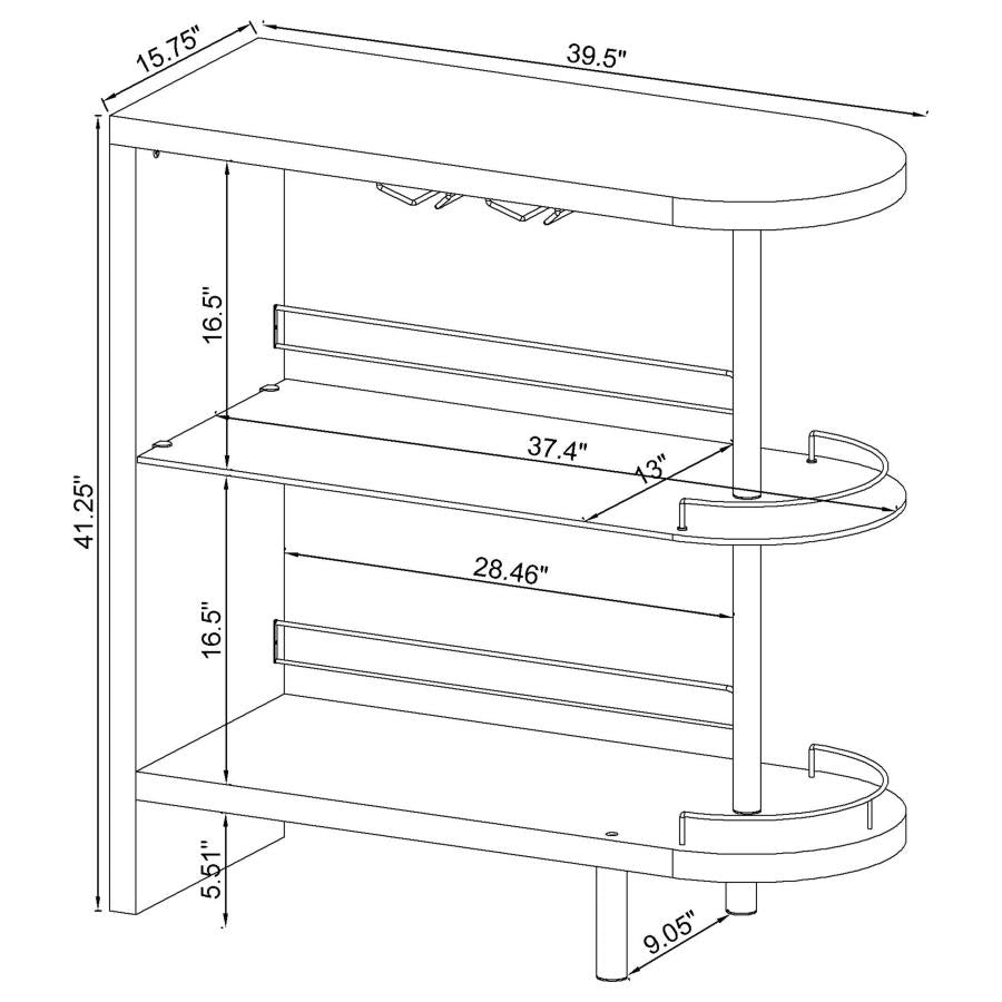 Adolfo Grey Home Bar