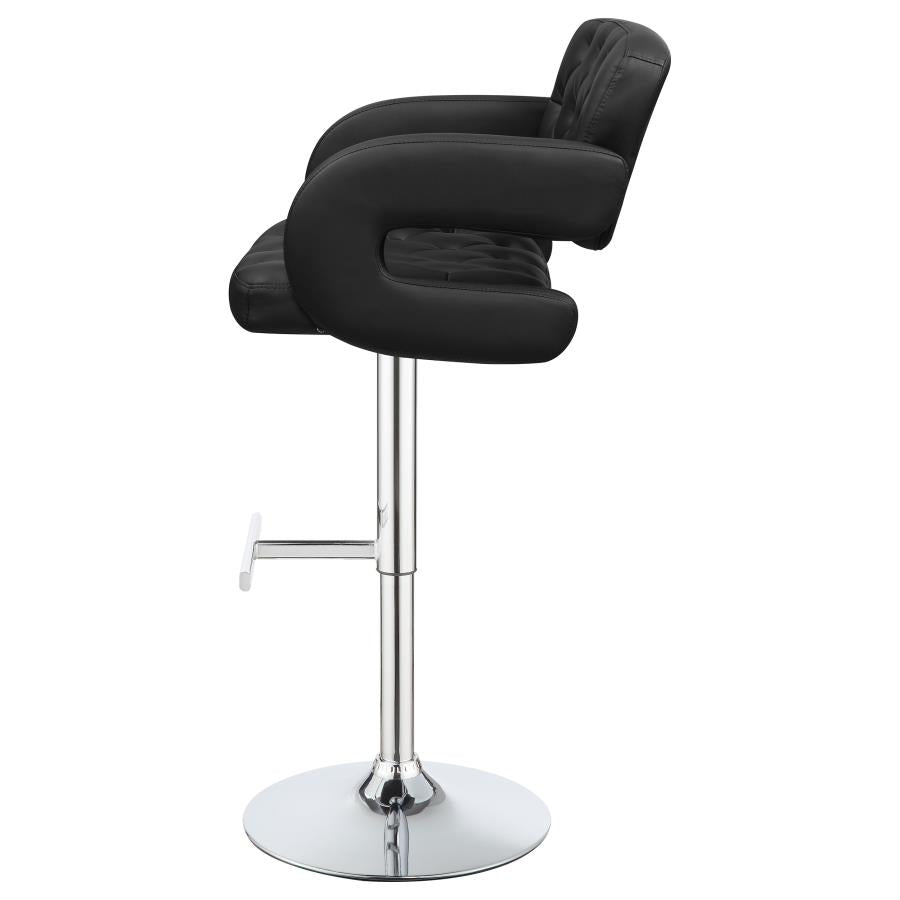 Brandi Black Adjustable Bar Stool