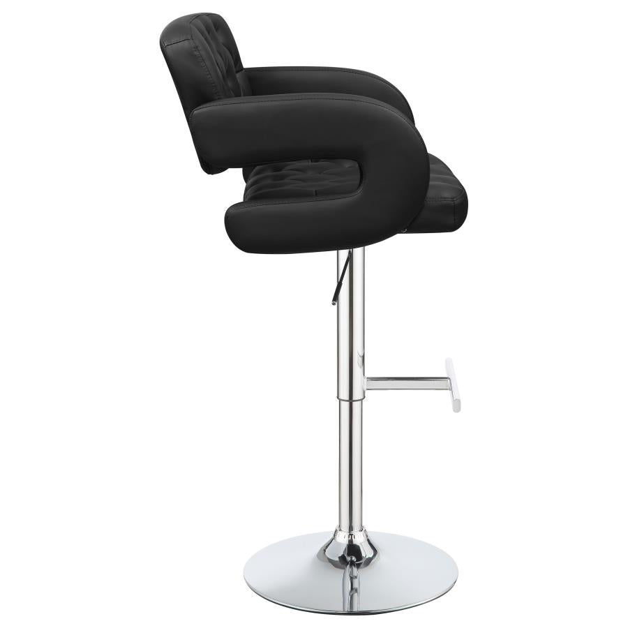 Brandi Black Adjustable Bar Stool