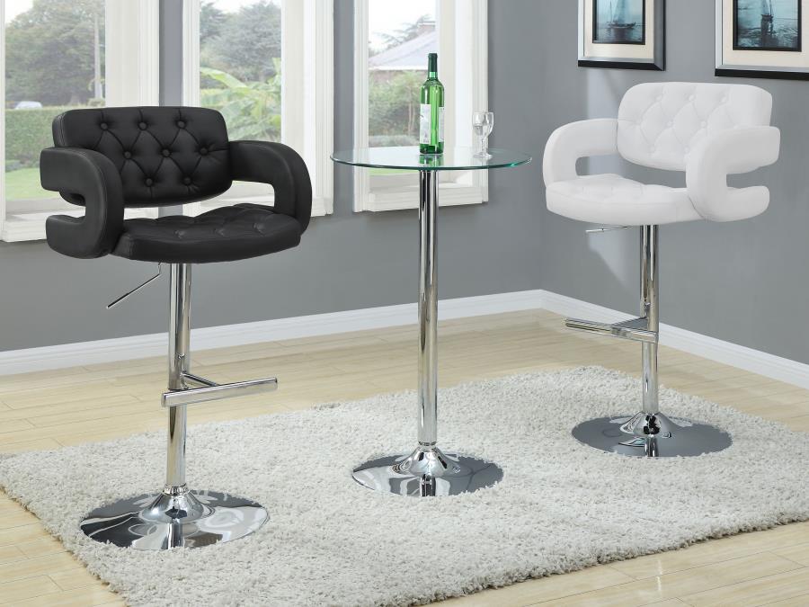 Brandi Black Adjustable Bar Stool