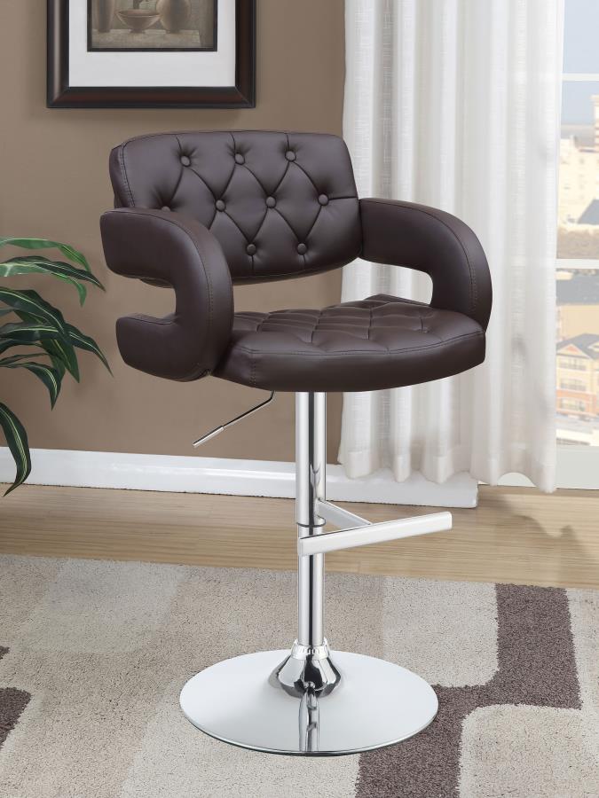 Brandi Brown Adjustable Bar Stool