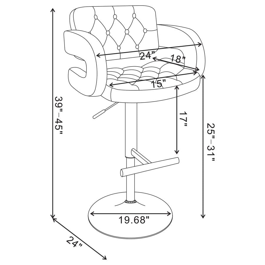 Brandi Brown Adjustable Bar Stool