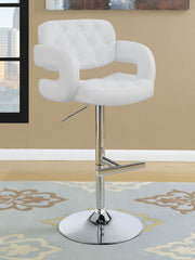 Brandi White Adjustable Bar Stool