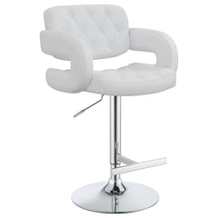 Brandi White Adjustable Bar Stool