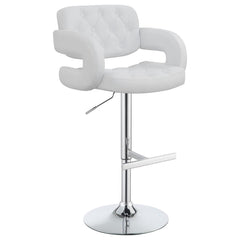 Brandi White Adjustable Bar Stool