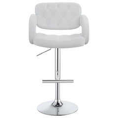 Brandi White Adjustable Bar Stool