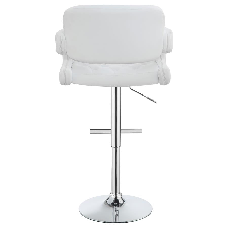 Brandi White Adjustable Bar Stool