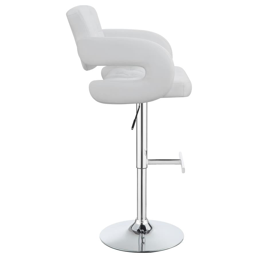 Brandi White Adjustable Bar Stool