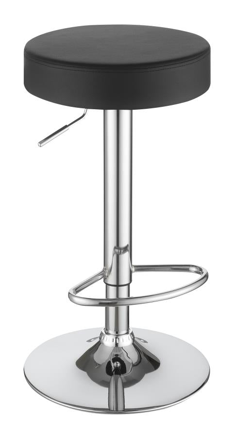 Ramses Black Adjustable Bar Stool