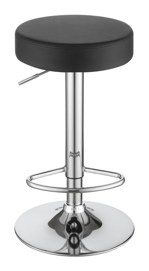 Ramses Black Adjustable Bar Stool