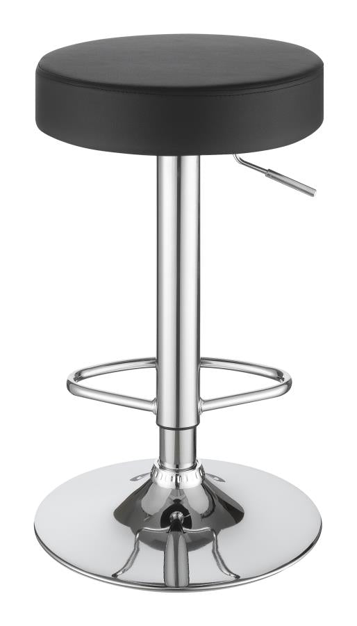 Ramses Black Adjustable Bar Stool