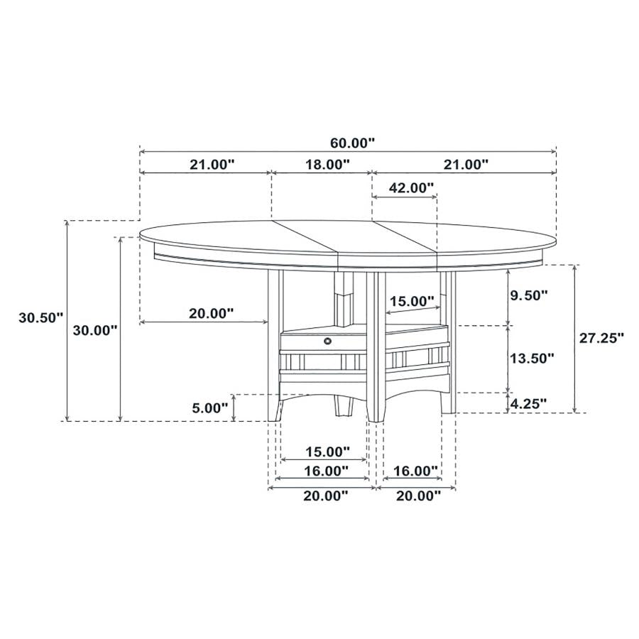 Lavon Brown Dining Table