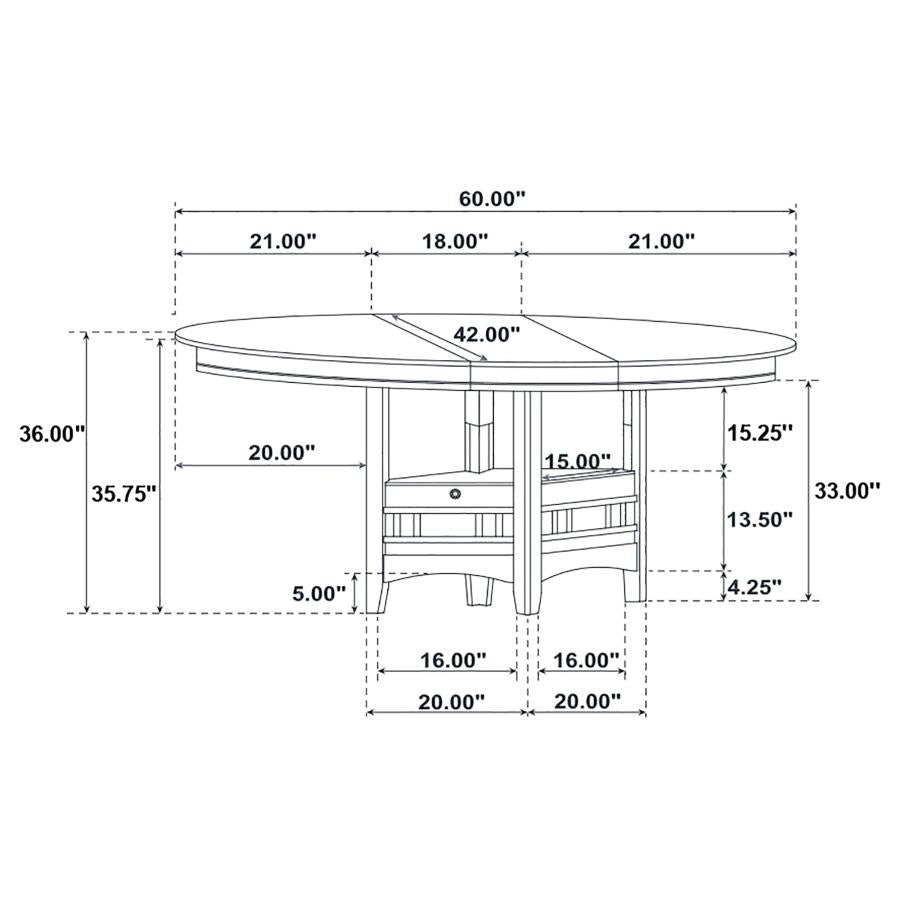 Lavon Brown Counter Height Dining Table