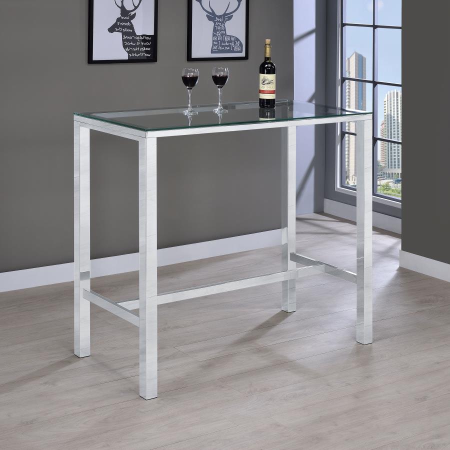 Tolbert Clear Bar Table