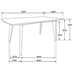 Malone Brown Dining Table