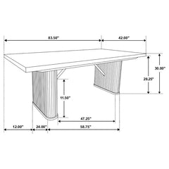 Catherine Black Dining Table