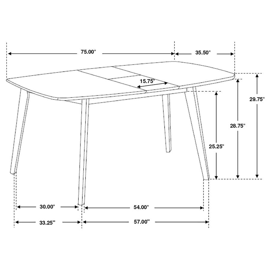 Redbridge Brown Butterfly Leaf Dining Table