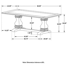 Parkins Brown Dining Table