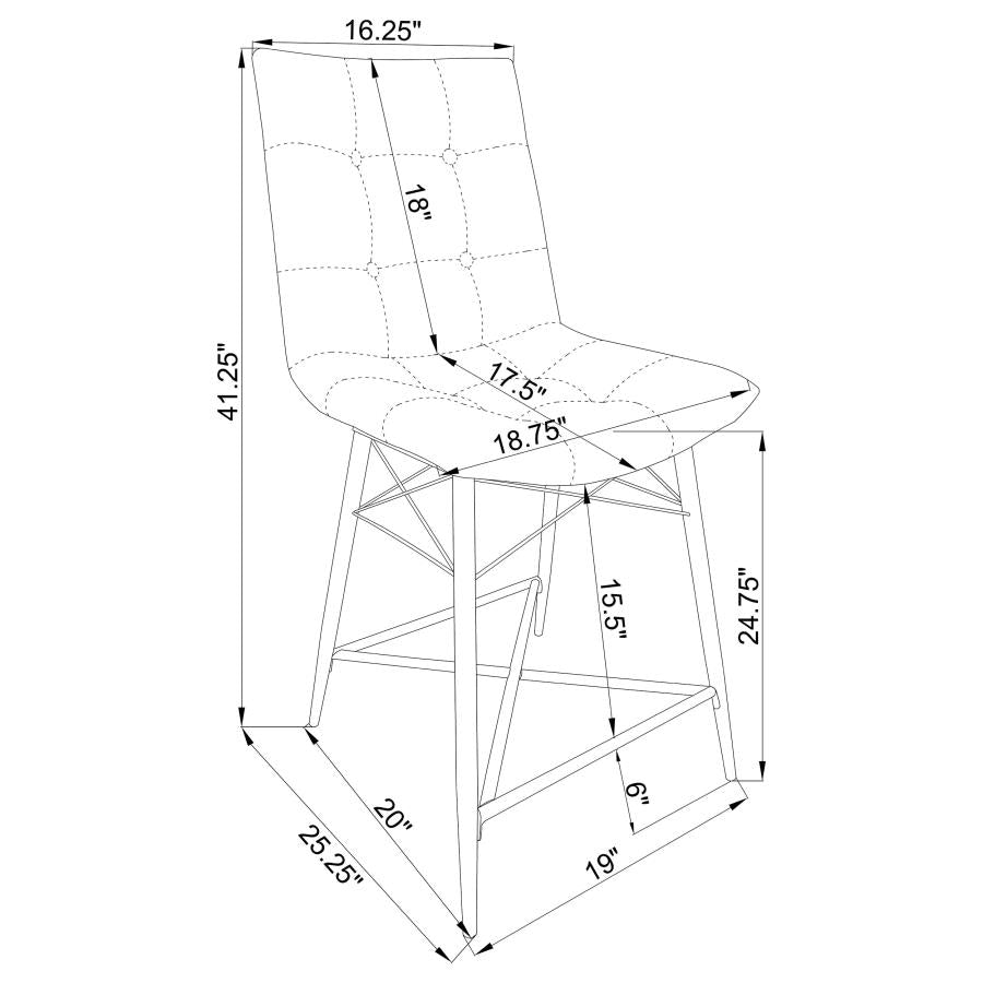 Aiken Black Counter Stool