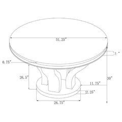 Anchorage Silver Dining Table