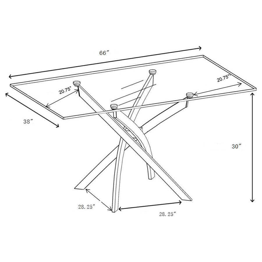 Carmelo Silver Dining Table