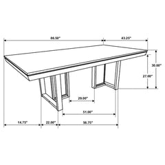 Kelly Grey Dining Table