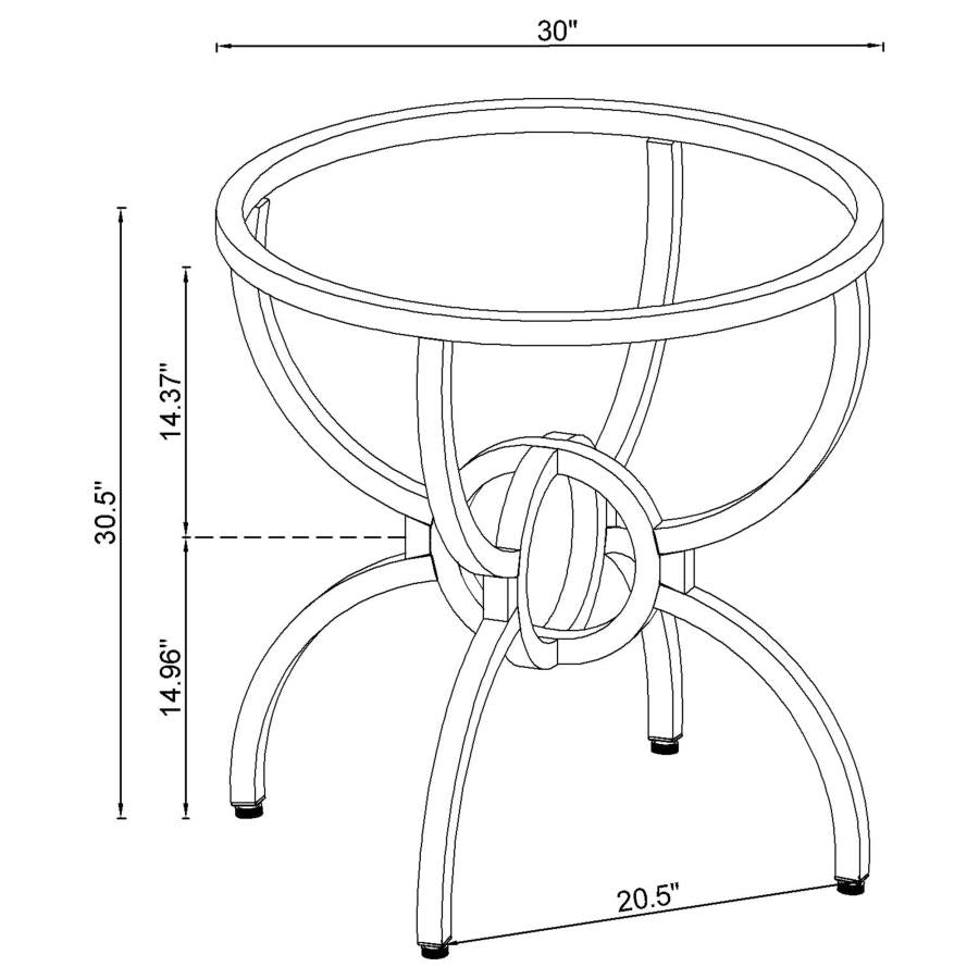 Aviano Black Dining Table Base