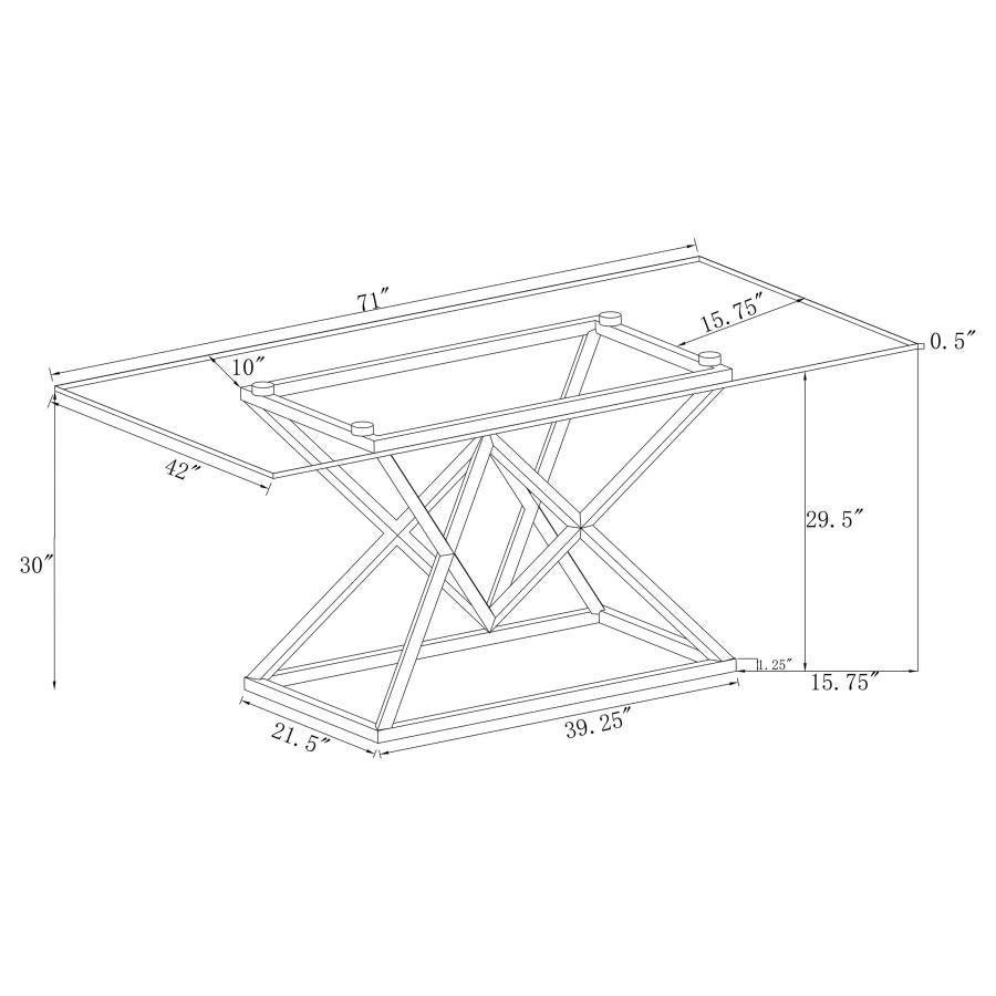 Beaufort Silver Dining Table