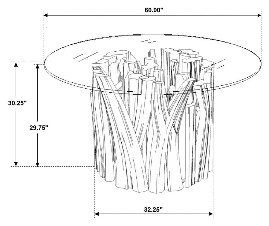 Asbury Brown Dining Table