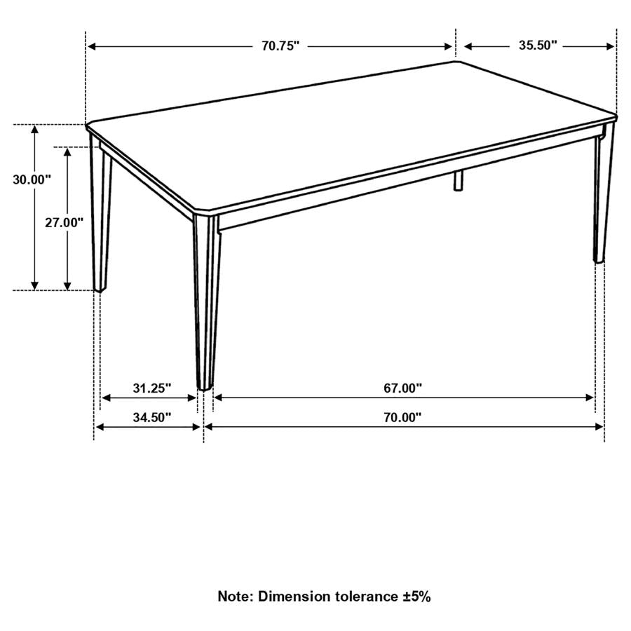 Wethersfield Brown Dining Table