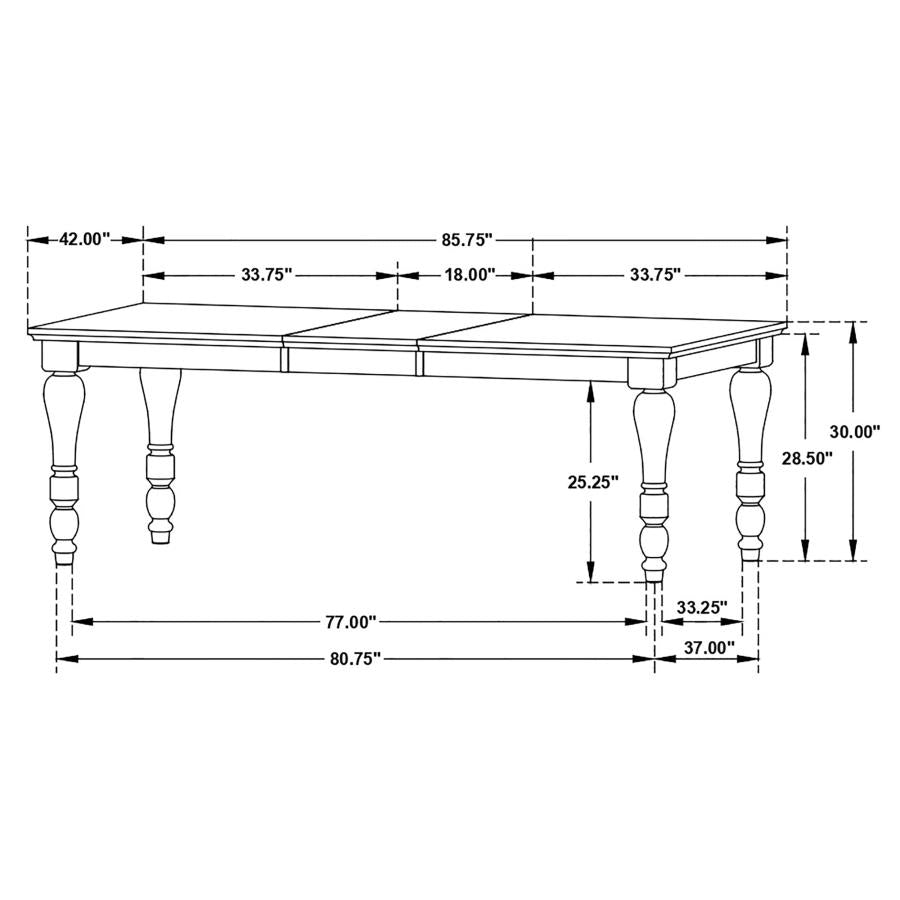 Madelyn White Dining Table