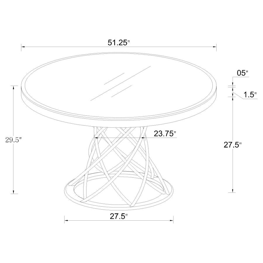 Irene Silver Dining Table