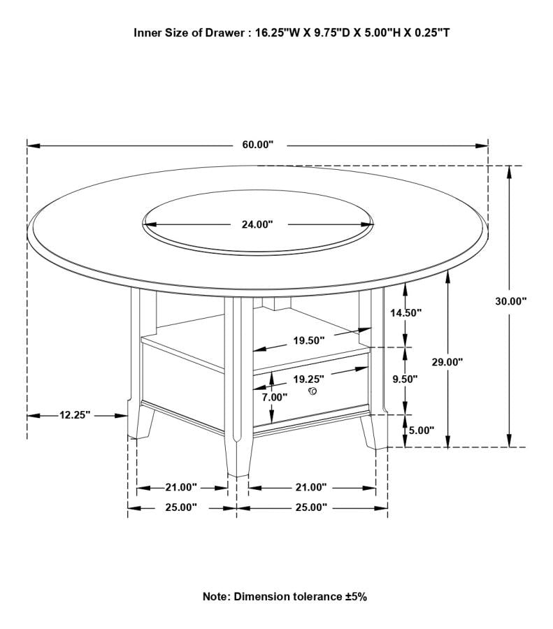 Twyla Brown Dining Table