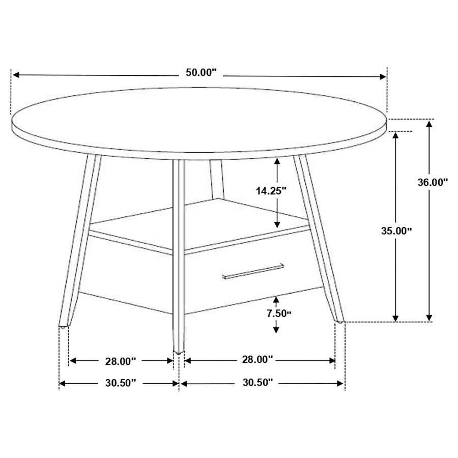 Gibson Black Counter Height Dining Table