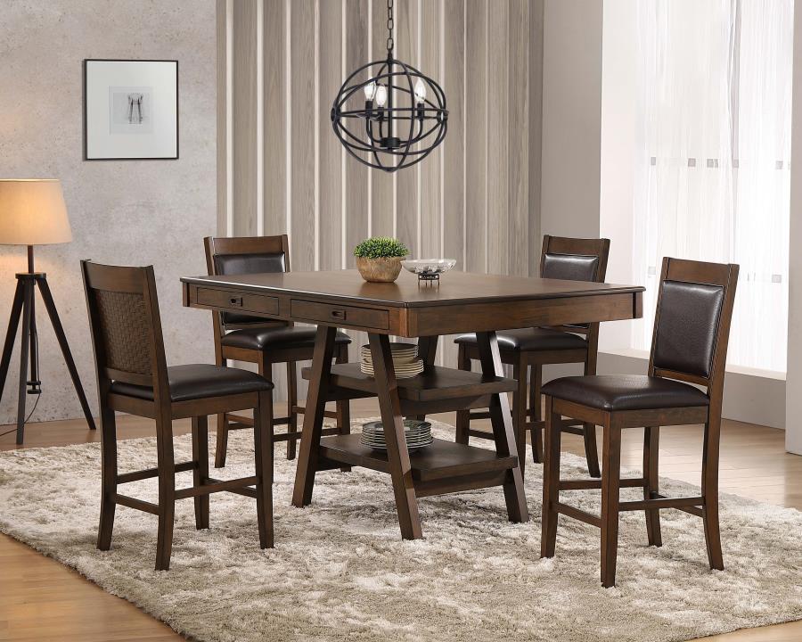 Dewey Brown Counter Height Dining Table