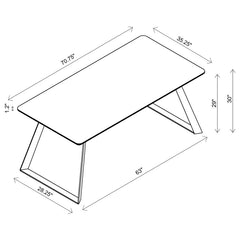 Smith Black Dining Table