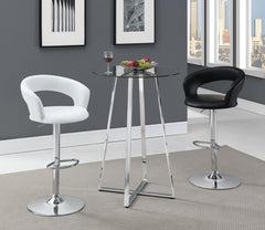 Barraza Black Adjustable Bar Stool