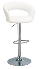 Barraza White Adjustable Bar Stool