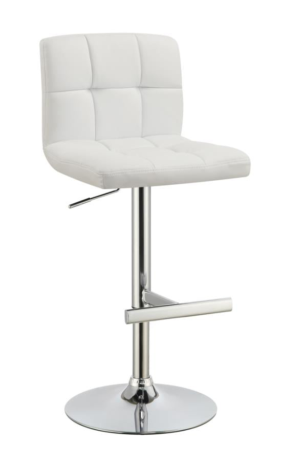 Lenny White Adjustable Bar Stool