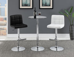 Lenny White Adjustable Bar Stool