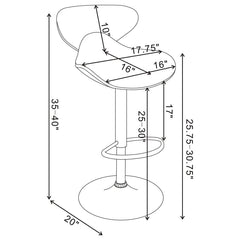 Edenton Black Adjustable Bar Stool