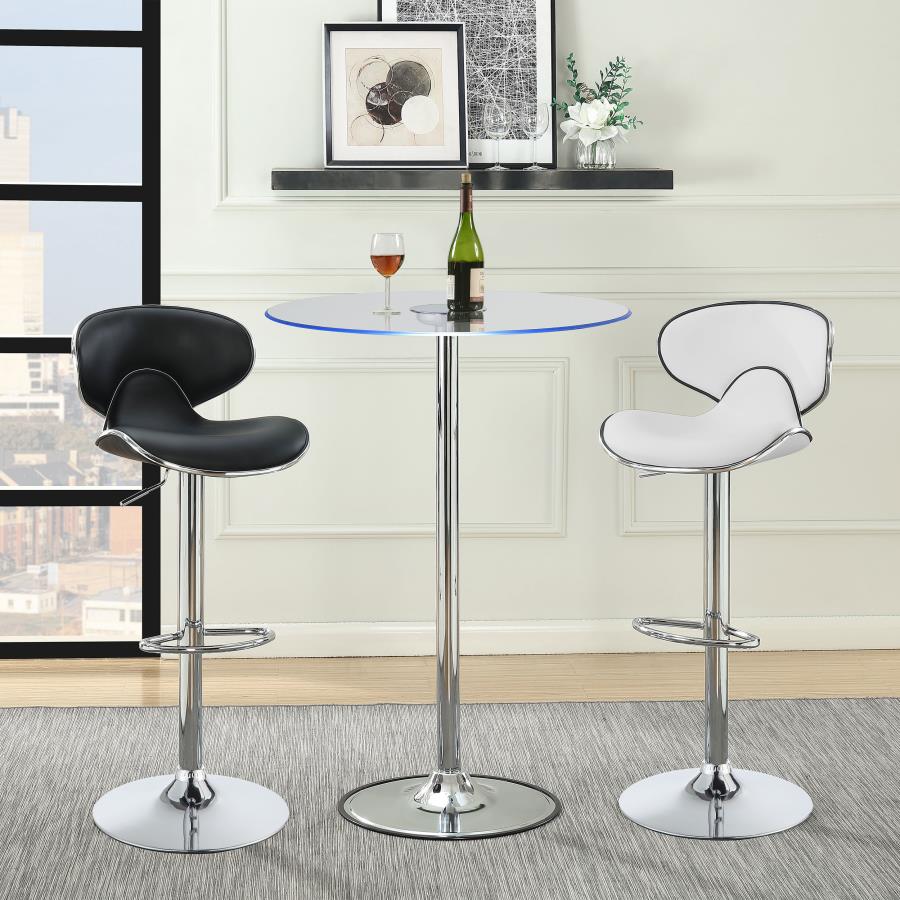 Edenton Black Adjustable Bar Stool