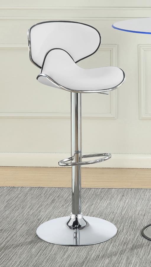 Edenton White Adjustable Bar Stool