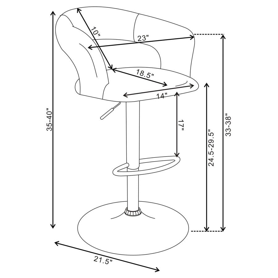 Barraza Grey Adjustable Bar Stool